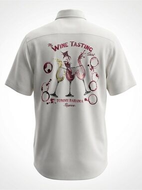 Tommy Bahama White Short-Sleeve 'Wine Tasting' Graphic Polo